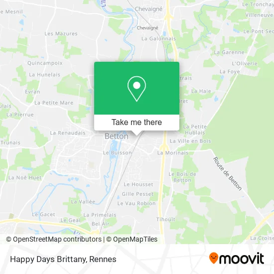 Happy Days Brittany map