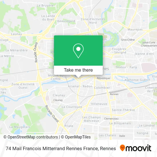 74 Mail Francois Mitterrand Rennes France map