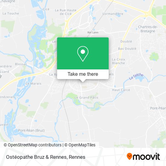 Ostéopathe Bruz & Rennes map