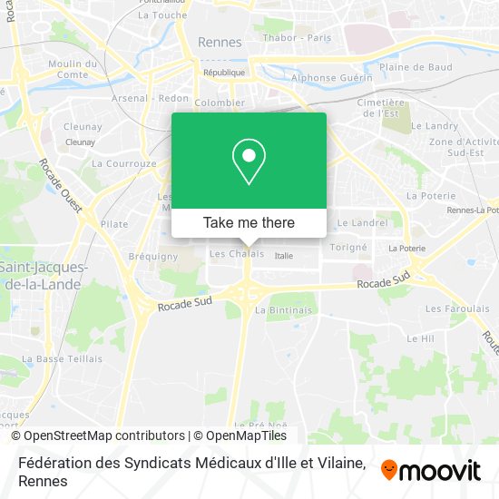 Fédération des Syndicats Médicaux d'Ille et Vilaine map