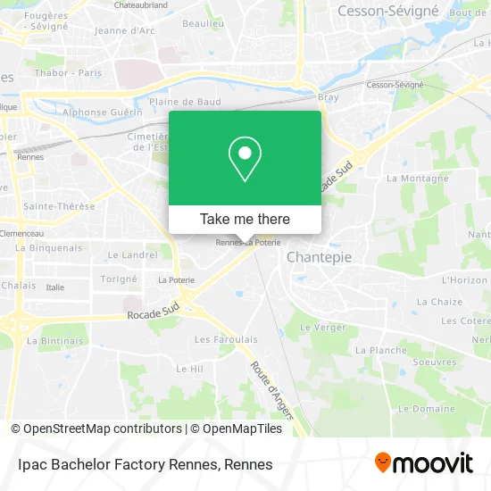 Ipac Bachelor Factory Rennes map