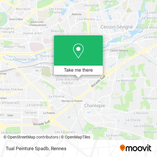 Tual Peinture Spadb map