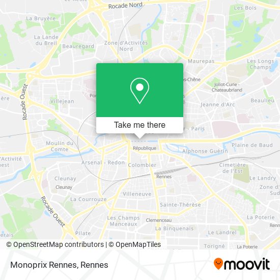 Monoprix Rennes map