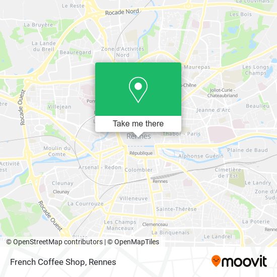 French Coffee Shop map