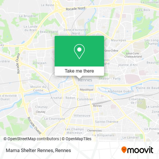 Mapa Mama Shelter Rennes