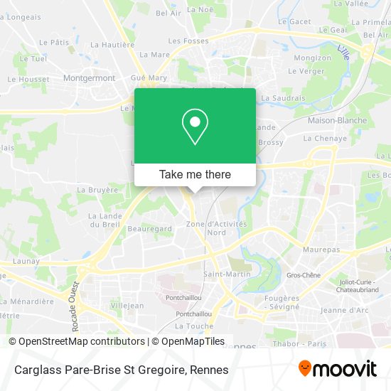 Carglass Pare-Brise St Gregoire map