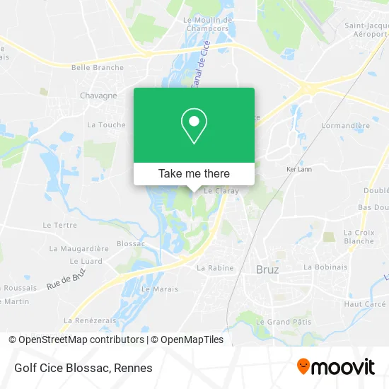 Golf Cice Blossac map