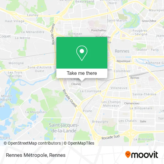 Rennes Métropole map