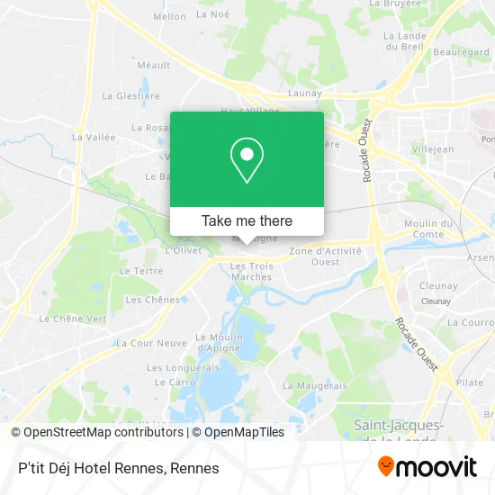 P'tit Déj Hotel Rennes map