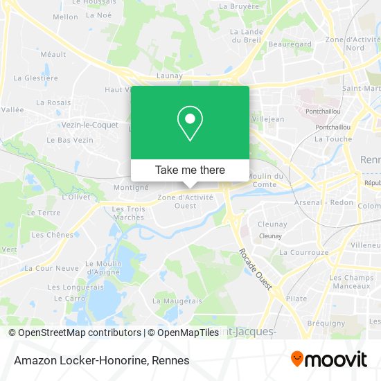 Amazon Locker-Honorine map