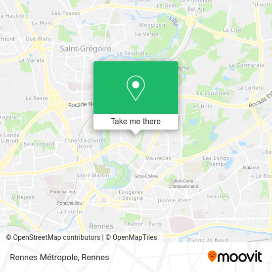 Rennes Métropole map