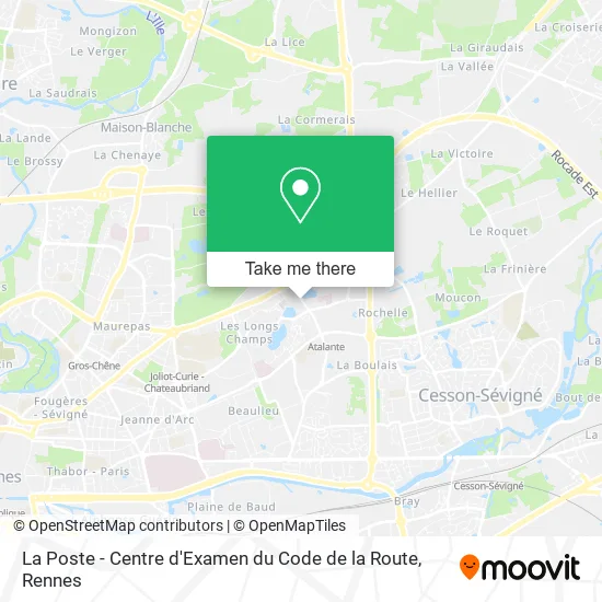 La Poste - Centre d'Examen du Code de la Route map