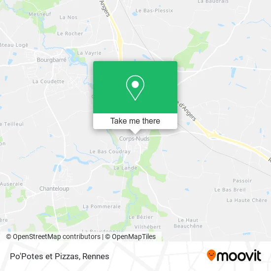 Po'Potes et Pizzas map