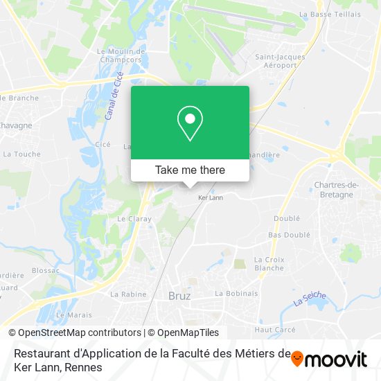 Mapa Restaurant d'Application de la Faculté des Métiers de Ker Lann