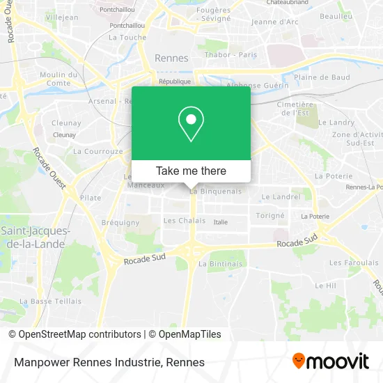Manpower Rennes Industrie map
