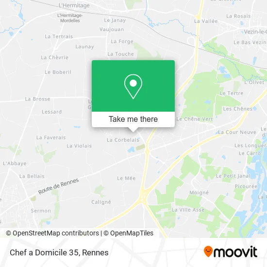 Chef a Domicile 35 map
