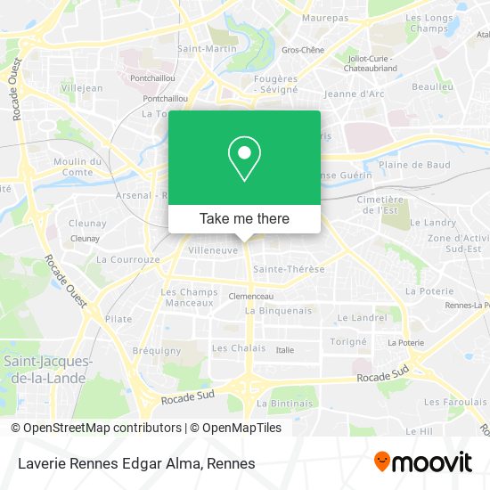 Laverie Rennes Edgar Alma map