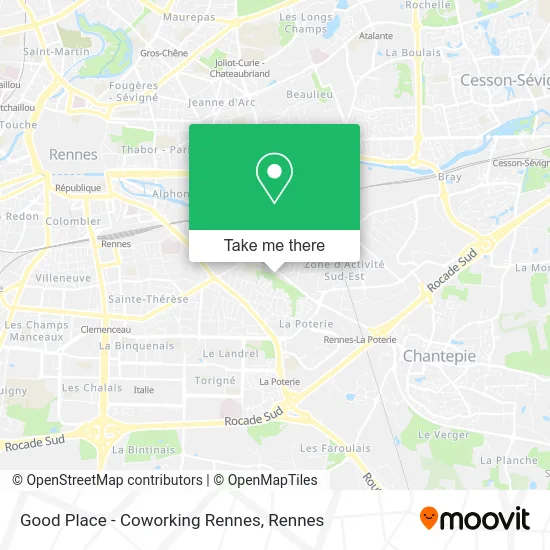 Good Place - Coworking Rennes map