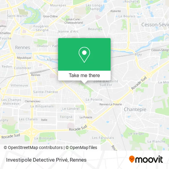 Investipole Detective Privé map