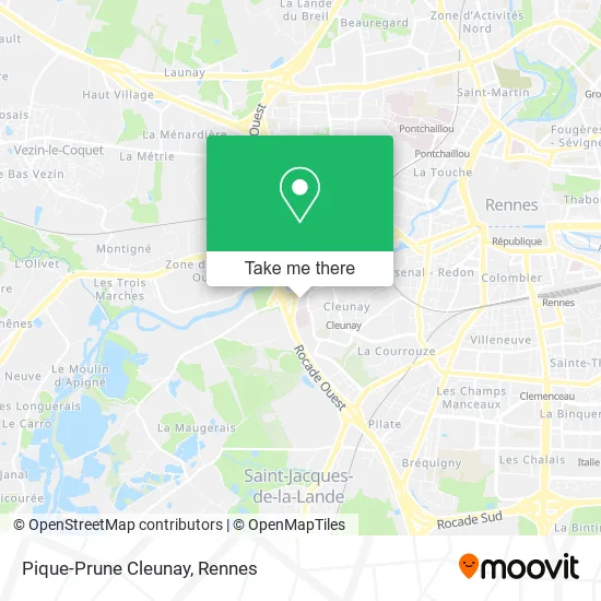 Pique-Prune Cleunay map