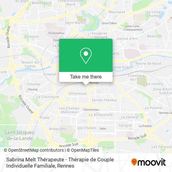 Sabrina Melt Thérapeute - Thérapie de Couple Individuelle Familiale map