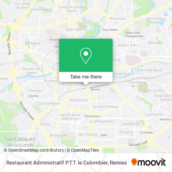 Restaurant Administratif P.T.T. le Colombier map