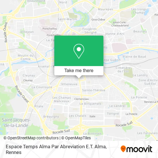 Espace Temps Alma Par Abreviation E.T. Alma map