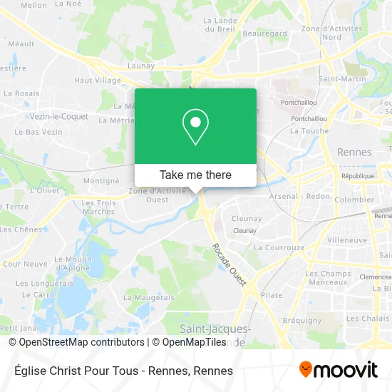 Église Christ Pour Tous - Rennes map