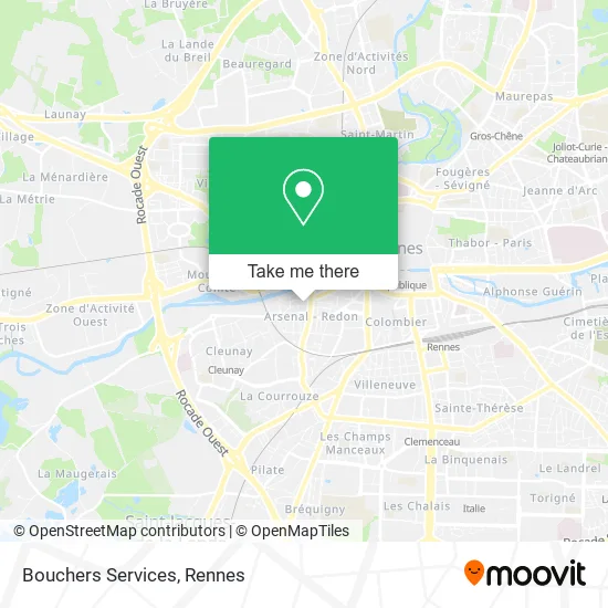 Bouchers Services map