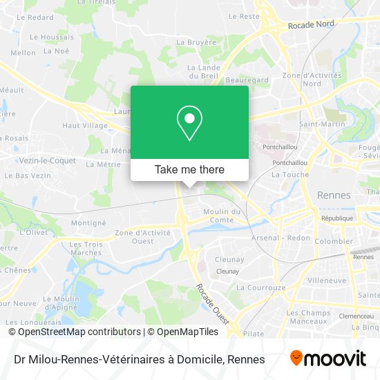 Dr Milou-Rennes-Vétérinaires à Domicile map