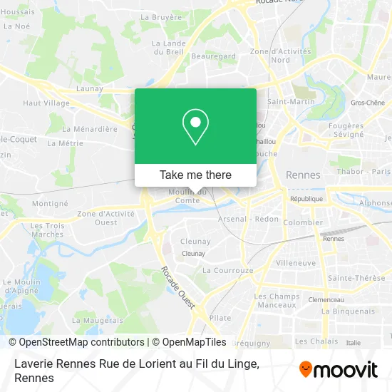 Laverie Rennes Rue de Lorient au Fil du Linge map