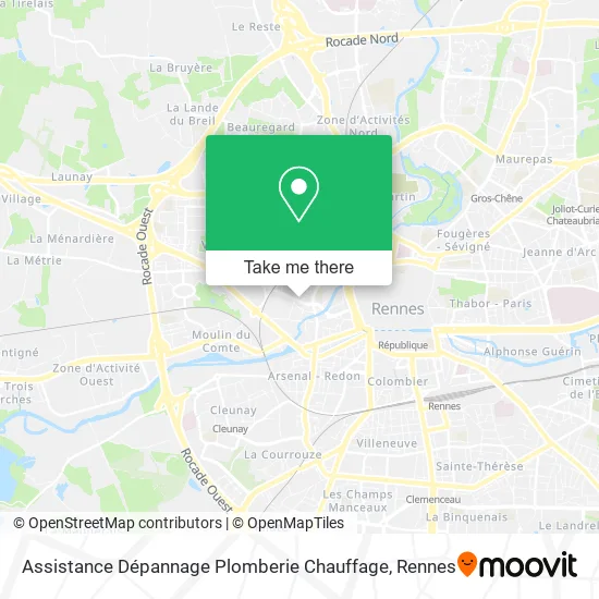 Assistance Dépannage Plomberie Chauffage map