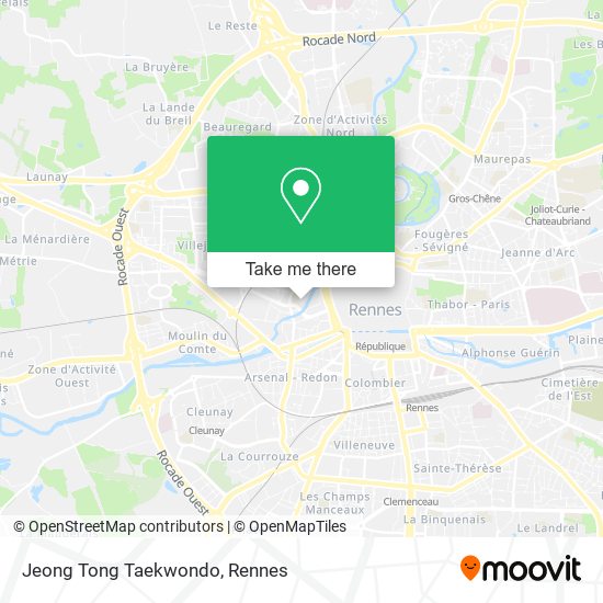 Jeong Tong Taekwondo map