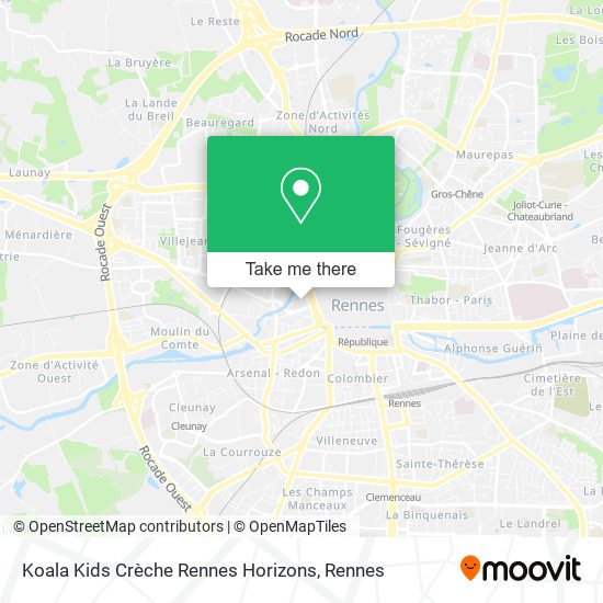 Koala Kids Crèche Rennes Horizons map