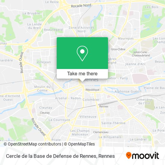 Cercle de la Base de Defense de Rennes map