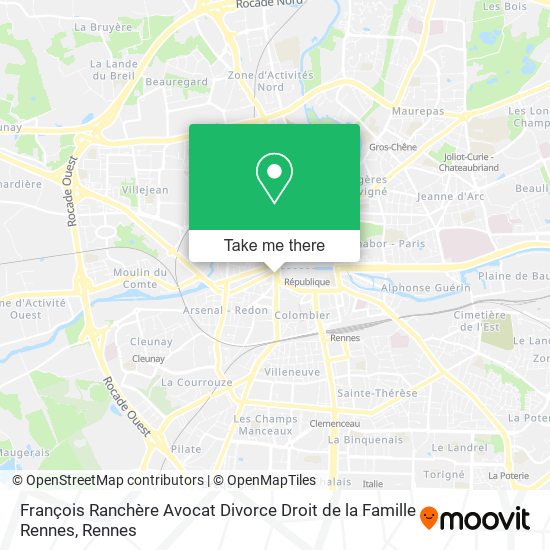 François Ranchère Avocat Divorce Droit de la Famille Rennes map