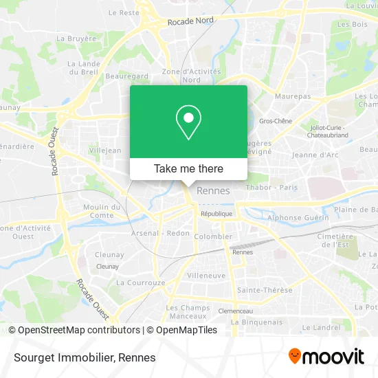 Sourget Immobilier map