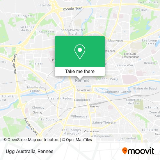 Mapa Ugg Australia