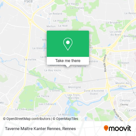 Taverne Maître Kanter Rennes map