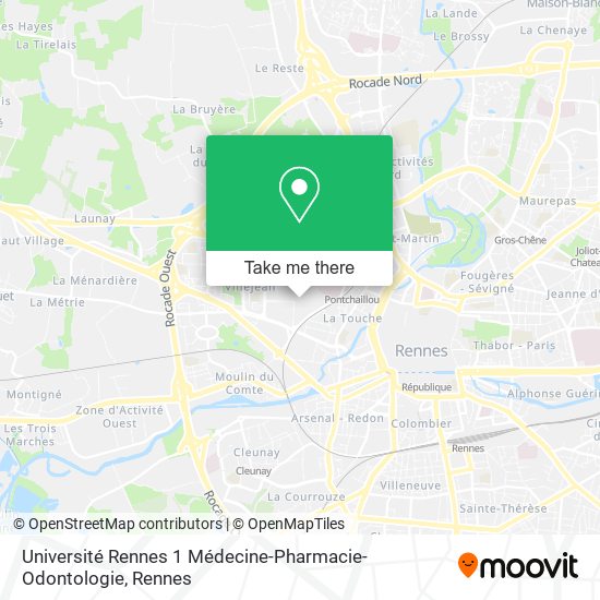 Université Rennes 1 Médecine-Pharmacie-Odontologie map