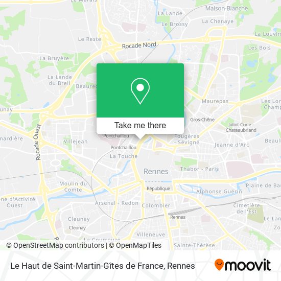 Le Haut de Saint-Martin-Gîtes de France map