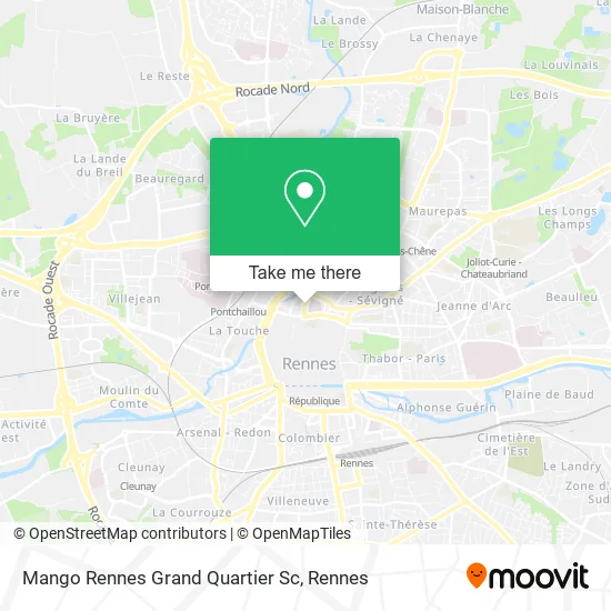 Mango Rennes Grand Quartier Sc map