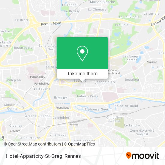 Mapa Hotel-Appartcity-St-Greg