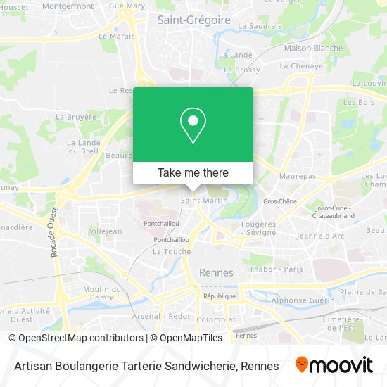Artisan Boulangerie Tarterie Sandwicherie map