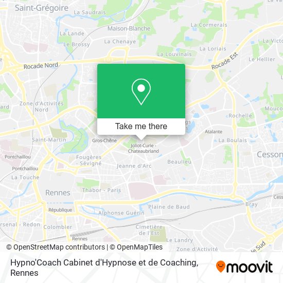 Mapa Hypno'Coach Cabinet d'Hypnose et de Coaching