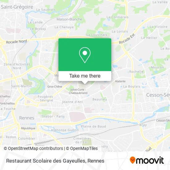 Restaurant Scolaire des Gayeulles map