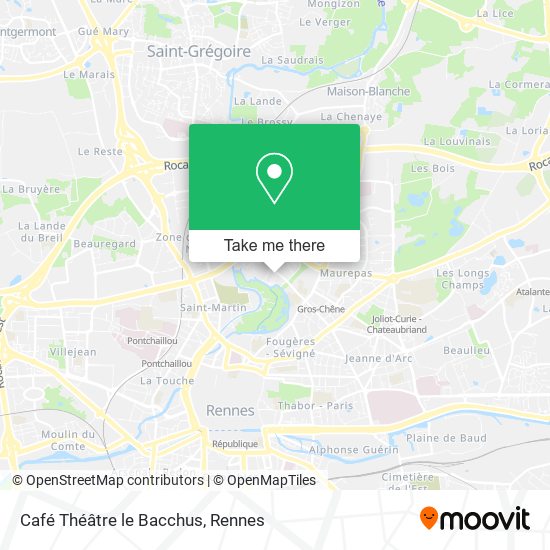 Café Théâtre le Bacchus map