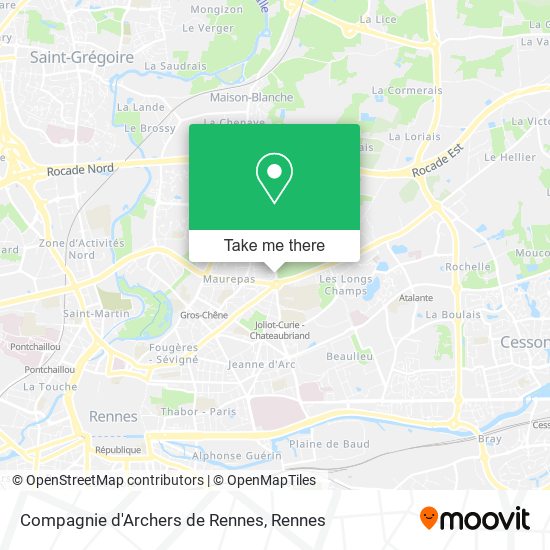 Mapa Compagnie d'Archers de Rennes