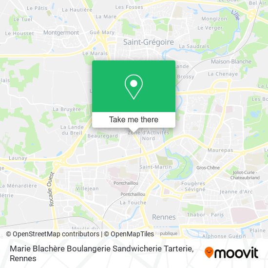 Mapa Marie Blachère Boulangerie Sandwicherie Tarterie