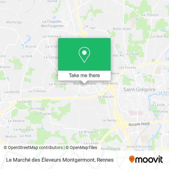 Mapa Le Marché des Éleveurs Montgermont
